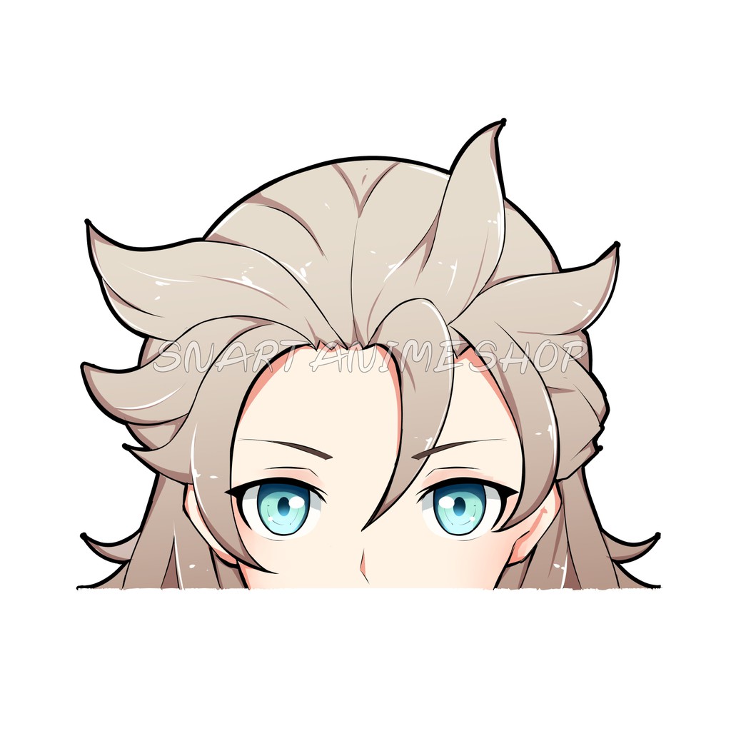 Albedo Genshin Impact เกนชิน สติ๊กเกอร์ Albedo Sticker เกนชิน สติ๊กเกอร์ 2 ชิ้น GenShin Impact Stick