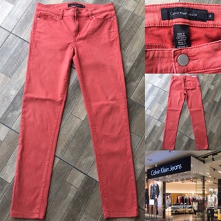 CALVIN KLEIN JEANS size 32/8 กางเกงขายาว สีส้มอิฐ