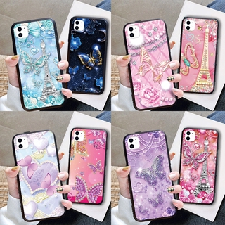 เคสโทรศัพท์มือถือ VIVO V7 V7Plus V9 V11 V11Pro V15 V15Pro การ์ตูนซิลิโคนนุ่มด้านสี ผีเสื้อ