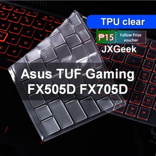 แผ่นซิลิโคนครอบคีย์บอร์ดแล็ปท็อป สําหรับ Asus TUF Gaming FX505D FX705D FX505 FX705 FX505DT FX505DY FX505DD FX505GE FX505DV FX505G FX505GD FX505GM 15.6 นิ้ว 17 นิ้ว