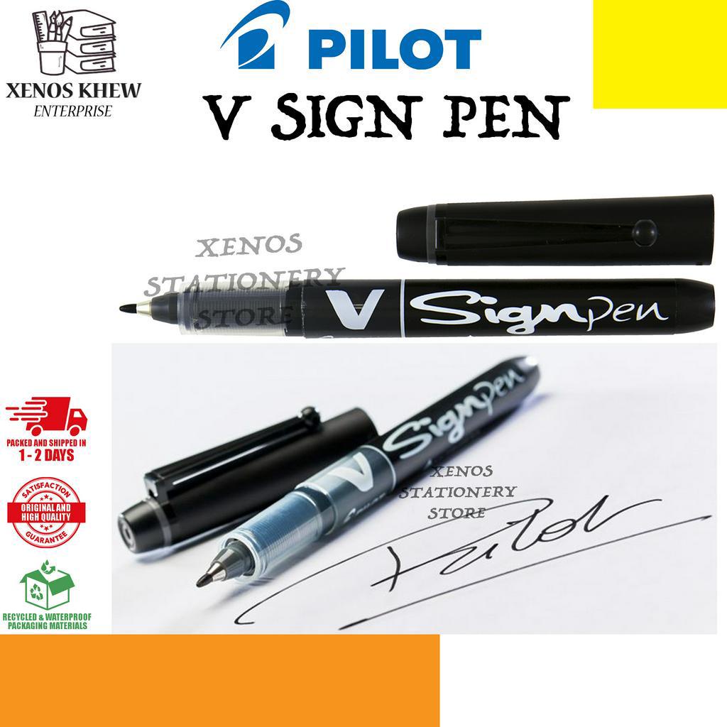 Pilot VSIGN PEN CELEBRITY / ปากกาป้าย PILOT V / MINISTER CEREMONY SIGNATURE 1.0MM MEDIUM BLACK SW-VS