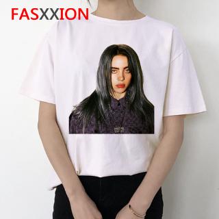 Billie Eilish เสื้อยืด oversize เสื้อยืด เกาหลี comics เสื้อยืด oversize demon art graphic typogra