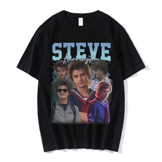 GILDAN เสื้อยืดแขนสั้น ผ้าฝ้าย พิมพ์ลายกราฟฟิค Stranger Things Steve Harrington 1 สําหรับผู้ชาย และผู้หญิง ให้เป็นของขวั