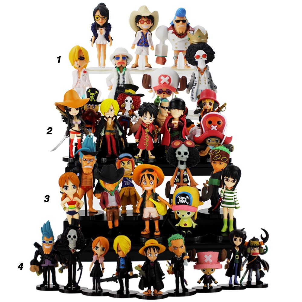 7 ชิ้น/9 ชิ้น/เซ็ตอะนิเมะ One Piece หมวกฟางโจรสลัด Luffy Sanji Zoro Nami Usopp Chopper Robin Franky Brook PVC Action Figures ตุ๊กตาของเล่น
