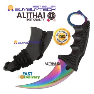 buybuytech K01 Karambit Knife มีดเดินป่าไทเทเนียม