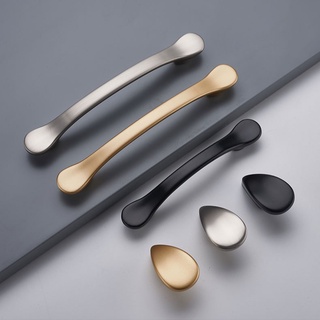 ลูกบิดมือจับประตูตู้เสื้อผ้า ลิ้นชัก สีทอง สไตล์นอร์ดิก แบบท…