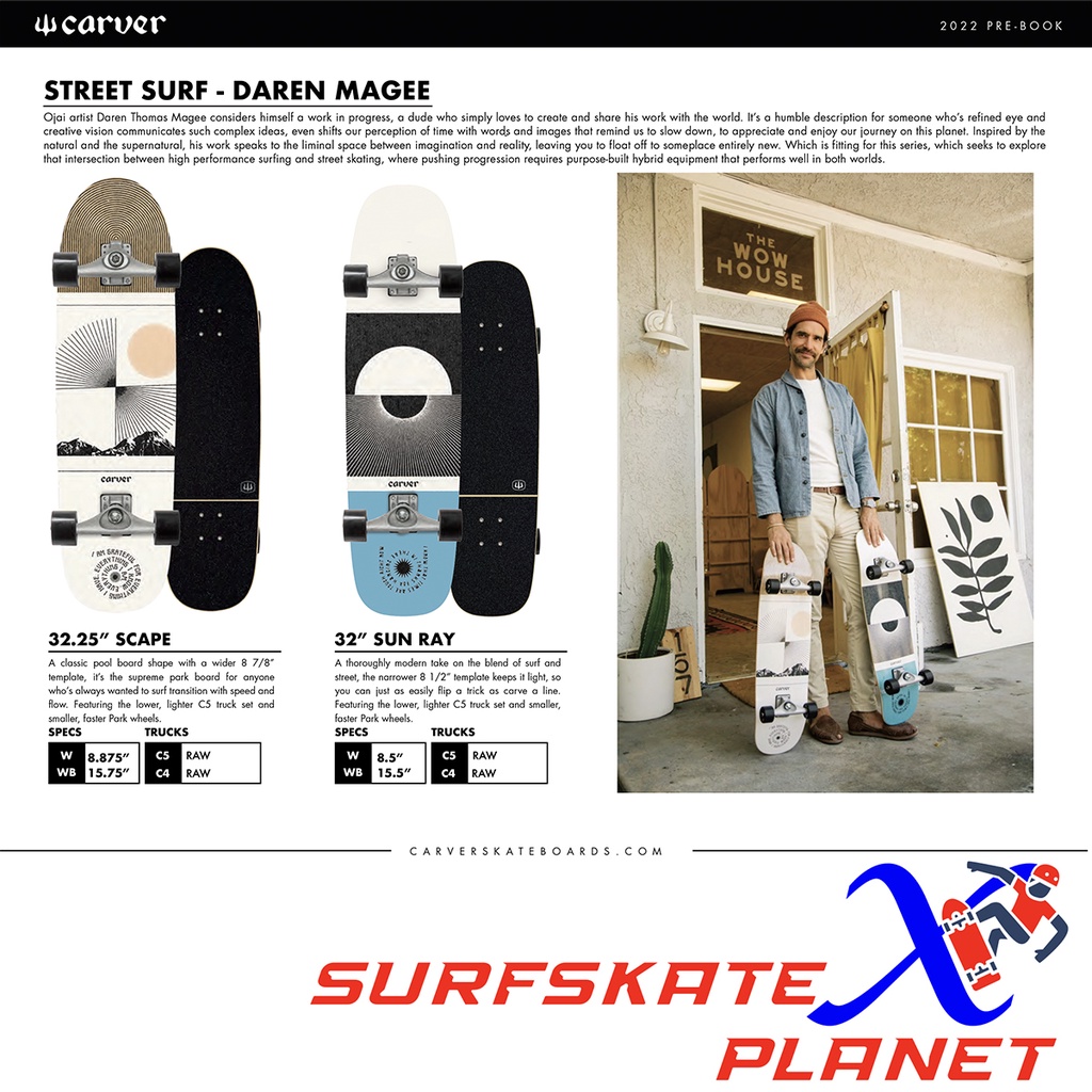 Street Carver 2022 C5 Street surf Series - Surfskate Planet X - ราคา Official Price Thailand