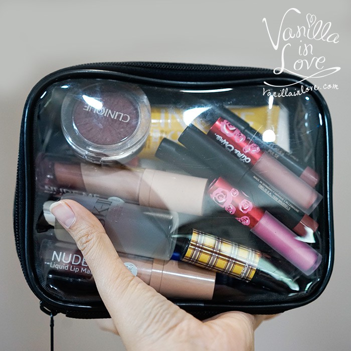 BG29 กระเป๋าเครื่องสำอาง กระเป๋าใส่เมคอัพ Makeup Bag สำหรับพกพา ซิปแบบใส
