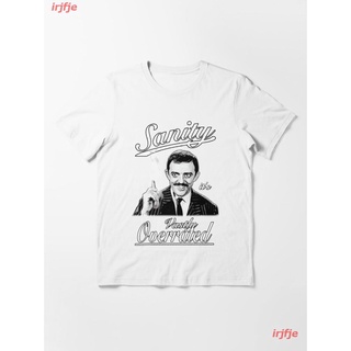 New Gomez Addams- Sanity, Its Vastly Overrated T-Shirt เสื้อยืด ดพิมพ์ลาย เสื้อยืดผ้าฝ้าย คอกลม แฟชั่น Unisex discount