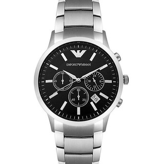 Emporio Armani Gents AR2434 Round Case Black Dial Chronograph