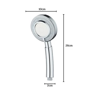 BAANHARDWARE ฝักบัวแรงดันน้ำ ชุดฝักบัวปรับได้ 3 ระดับ สีเงินโครเมี่ยม MA-F-204S