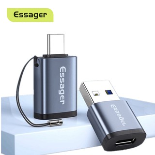 ESSAGER อะแดปเตอร์แปลง Usb 3.0 Type-C Otg Type C Usb C สําหรับ Macbook Xiaomi Samsung S20 Usbc Otg เชื่อมต่อ