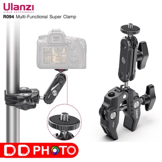 ULANZI R094 MULTI FUNCTION SUPER CLAMP แคลมป์ยึดหัวบอล อะลูมิเนียมอัลลอย หมุนได้ 360 องศา อเนกประสงค์ พร้อมสกรู 1/4 นิ้ว