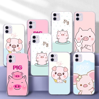 เคสโทรศัพท์มือถือแบบนิ่ม ลายการ์ตูนหมูน่ารัก 24U สําหรับ VIVO Y11 Y12 Y15 Y17 Y19 Y20 Y30 Y50 Y53 Y55 Y55s Y69 Y71 Y81 Y81s