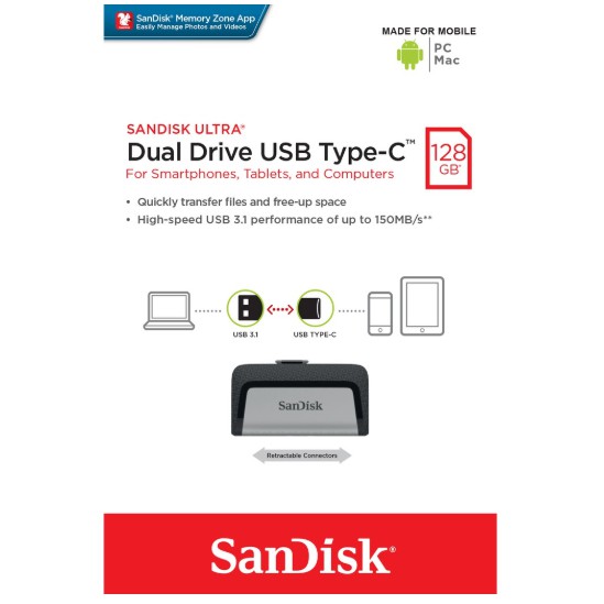 SanDisk Ultra Dual Drive USB Type-C 128GB (SDDDC2_128G_G46)