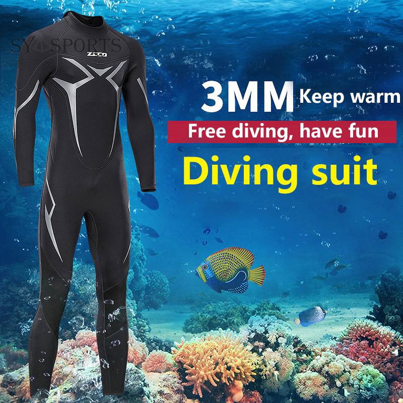 Cod1.5mm/3mm Neoprene Wetsuit ชุดดําน้ําอุ่นหนาสําหรับผู้ชาย เหมาะสําหรับว่ายน้ํา/ดําน้ําลึก/ดําน้ําตื้น/Surfing