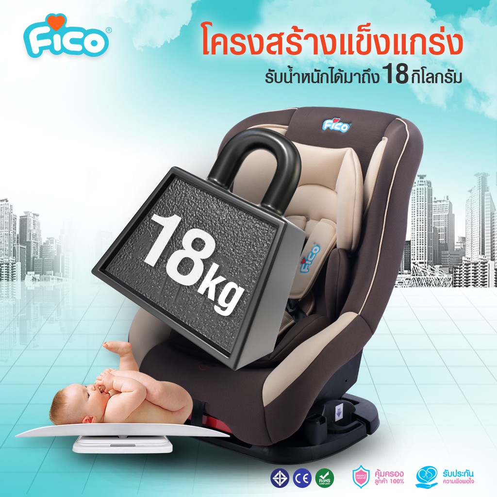 Fico คาร์ซีท รุ่น HB902 ( สำหรับแรกเกิด-4ปี) สินค้าขายดี อ่านรายละเอียดก่อนสั่ง #8