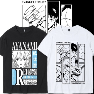 เสื้อยืดผ้าฝ้ายพิมพ์ลายแฟชั่น ใหม่ Century Evangelion EVA เสื้อยืดลําลอง แขนสั้น พิมพ์ลาย No. เสื้อยืดแขนสั้น พิมพ์ลายกา