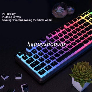 คีย์บอร์ด Hsv 104 คีย์ / ชุด Pbt Backlit Pudding Keycap Oem สําหรับ Cherry Mx แบบโปร่งแสง