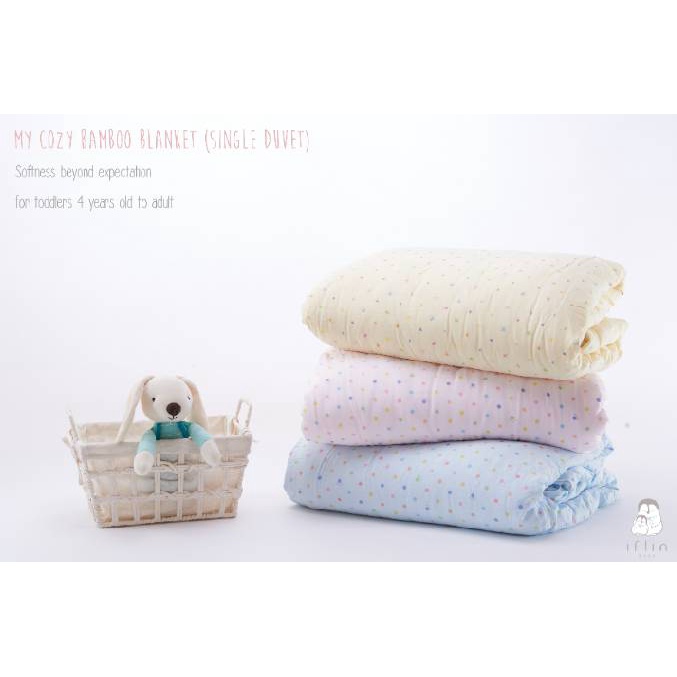[e-tax] [Iflin Baby] ผ้าห่มใยไผ่ (เตียงเดี่ยว 60"x80") My Cozy  Bamboo Blanket (Single Duvet)