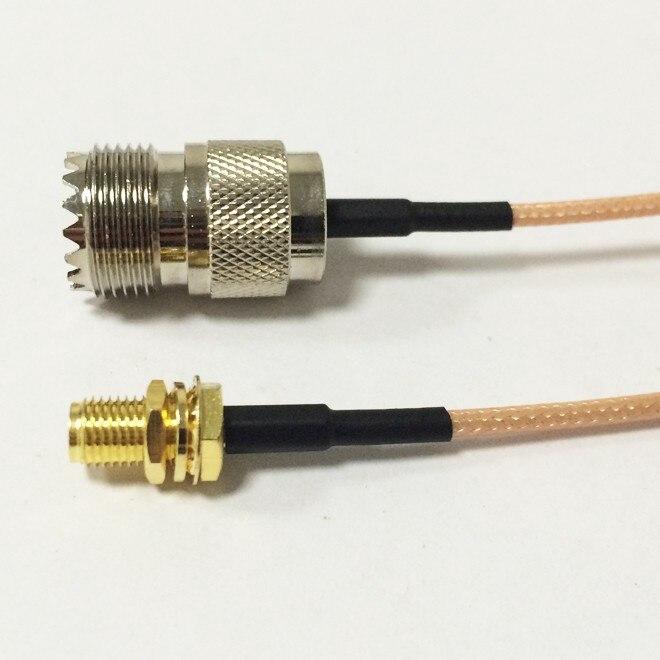 1PCS RG316 สายโคแอกเชียล Pigtail SMA หญิง UHF แจ็ค SO239 Connector 15 ซม.SMA-UHF Pigtail สาย
