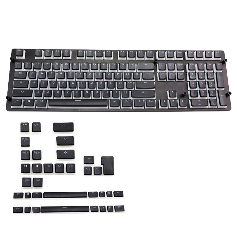 Doublebuy PBT Doubleshot Keycap OEM Back Light สําหรับคีย์บอร์ดแบบกลไกสีดํา GH60