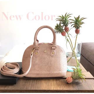 กระเป๋าสะพาย KEEP Milany Python handbag ทรง alma สุด Hot สีเข้าใหม่  Peachy Pink