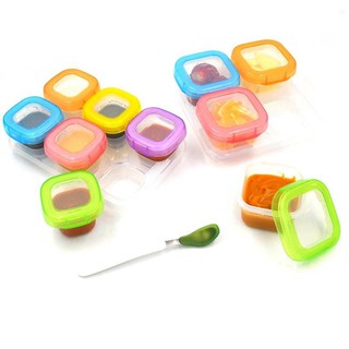 กล่องใส่อาหารเหลว กล่องใส่อาหารทารก Baby Food Container 120 ML, 4 ออนซ์, 6 Pieces