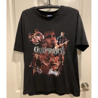 เสื้อยืดผ้าฝ้ายพิมพ์ลายขายดี Ultra RARE Vintage GODSMACK©️2000’s [Cygnus-Tag]T-Shirt☠️🔥💀