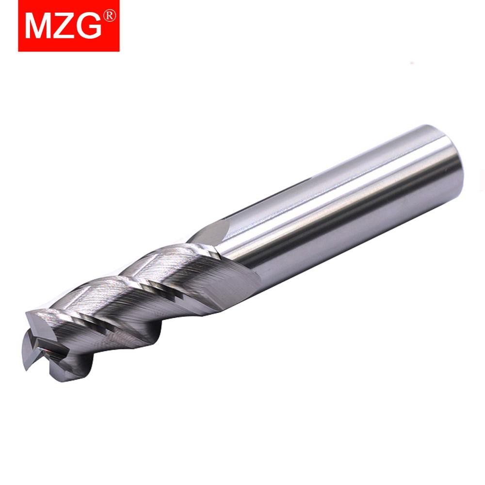 MZG 3 Flute Cutting HRC55 3mm 5mm 6mm Aluminium Copper Processing CNC ...