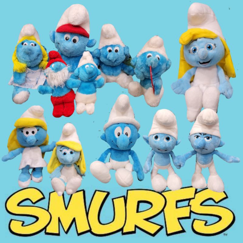 ●ลิขสิทธิ์อเมริกา● ตุ๊กตาสเมิร์ฟ (Smurfs) นุ่มๆ ไซส์เล็กถึงกลาง