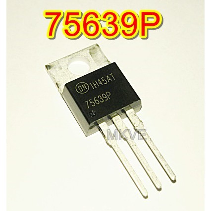 75639P , HUF75639P , MOSFET N-Channel 56A 100V 1PCS 1ตัว