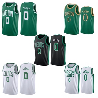 เสื้อกีฬาบาสเก็ตบอลปักลาย Boston Celtics #0 Tatum