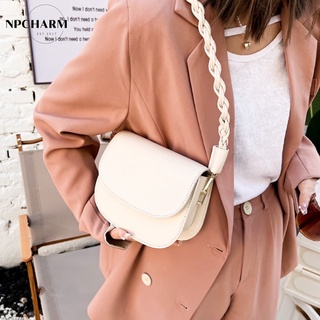 Saddle Bag [#NPCSD03] กระเป๋าสะพายข้าง กระเป๋าสะพายไหล่ มินิมอลสไตล์ หนัง PU คุณภาพ แมสง่าย สะพายได้ 2 แบบ
