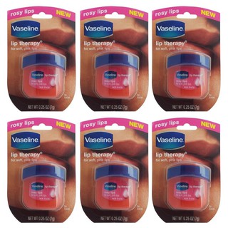 Vaseline lip Therapy Rosy lips 7g. (6 ชิ้น)