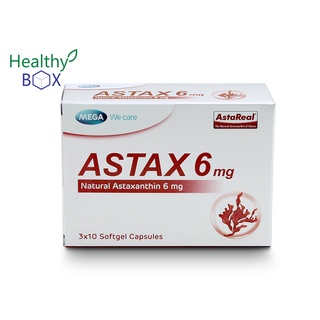 Mega Astax Astaxantin 6mg 3x10แคปซูล. เมก้า วีแคร์ แอสตาแซนธิน จากธรรมชาติ (v)