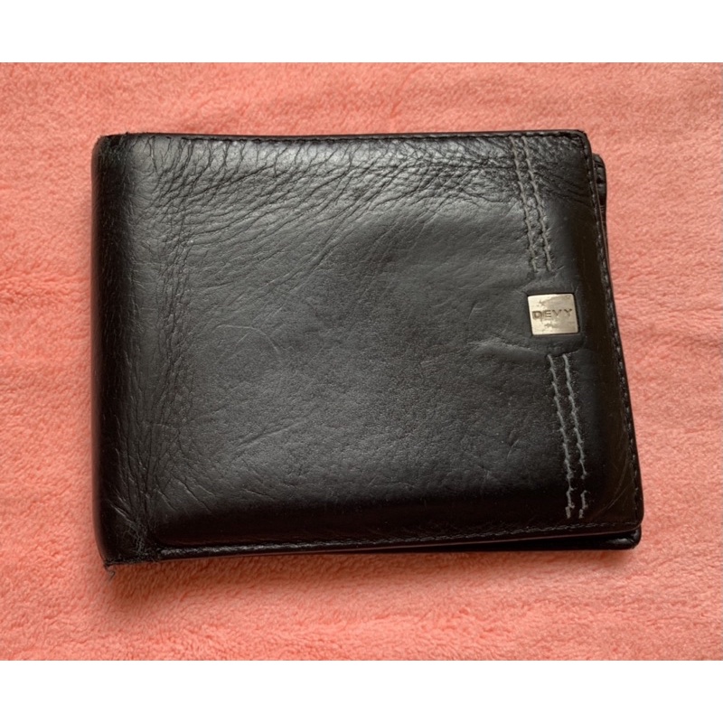 กระเป๋าใส่เงิน แบรนด์ DEVY สีดำ สภาพดี 8x10 cm.