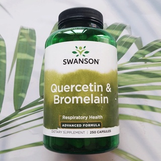 (Swanson®) Quercetin &amp; Bromelain 250 Capsules เควอซิทิน และโบรเมเลน เควอซิติน บรอมีเลน โบรมีลีน