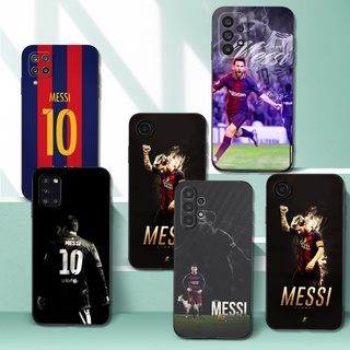 เคสโทรศัพท์มือถือ ซิลิโคนนิ่ม tpu ลาย Lionel Messi สีดํา สําหรับ Samsung Galaxy A23 4G LTE A33 A53 A73 4G 5G M62 F62