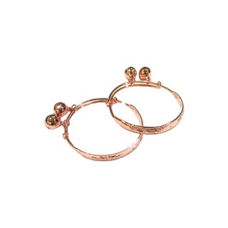 TANITTgems กำไลข้อเท้าเด็กกระพรวนคู่นากลายมังกร รุ่น TNBG192 - RoseGold