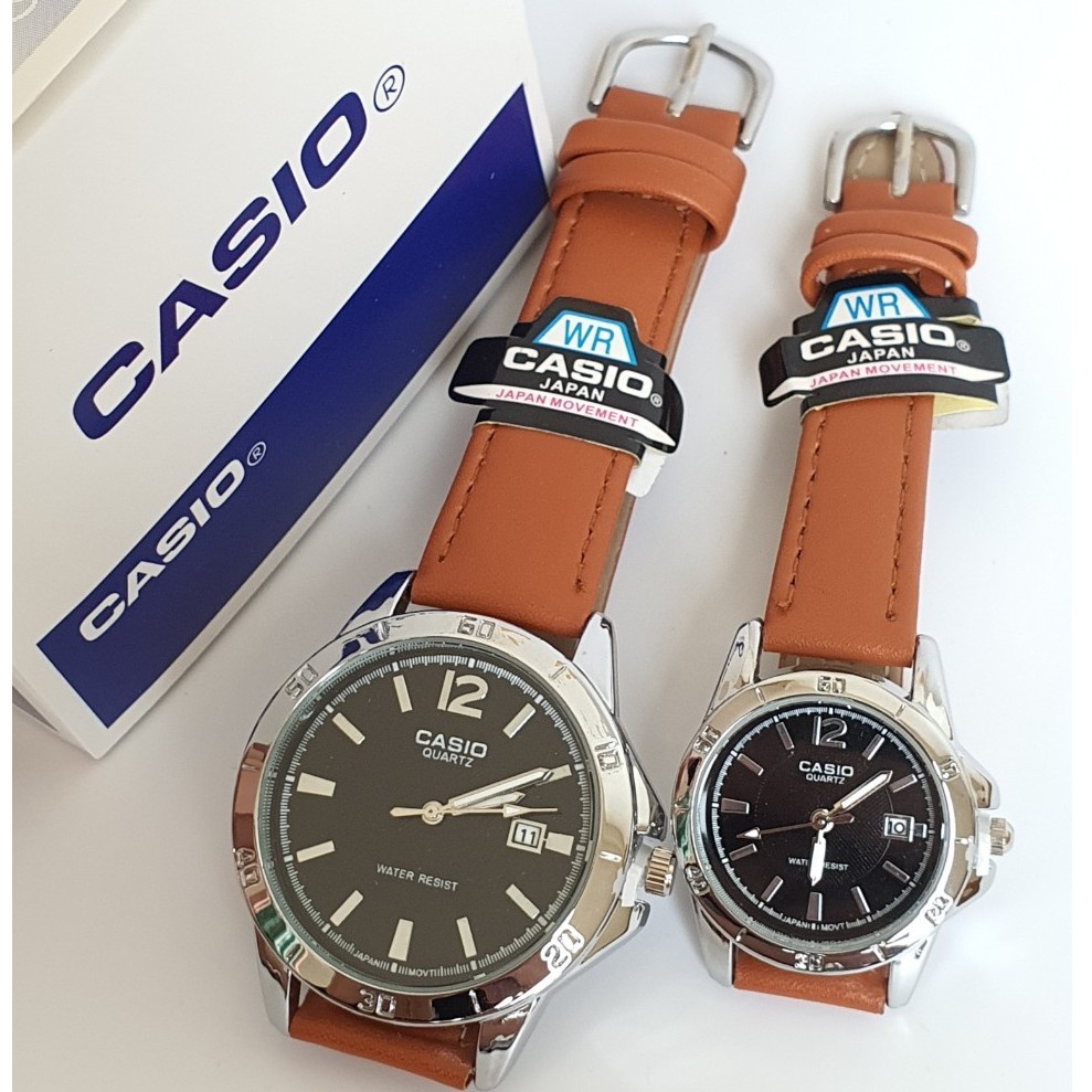 นาฬิกา casio สมาร์ทวอทช์ (พร้อมกล่อง) นาฬิกาข้อมือ ผู้หญิงและผู้ชาย CASlO สายหนัง กันน้ำ วันที่ นาฬิกาข้อมือ นาฬิกาสายหน