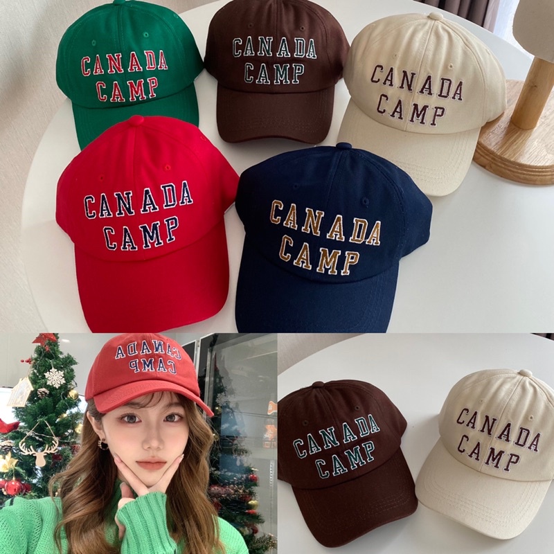 หมวกแก๊ปเบสบอลปัก Canada camp (5 สี)
