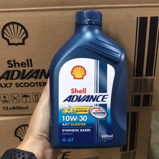 Shell advance AX7 scooter 10w/30 ขนาด 0.8 ลิตร