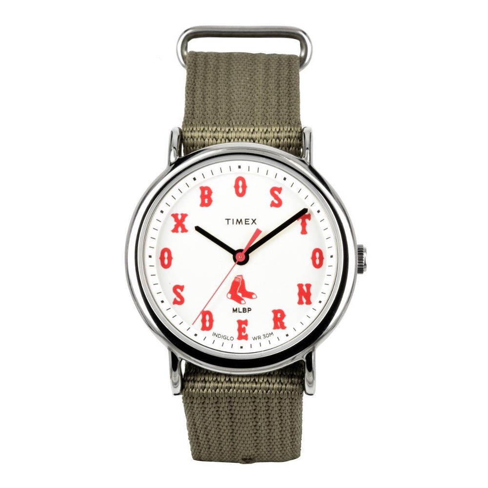 Timex TW2T55400 Weekender MLB Tribute Collection นาฬิกาข้อมือผู้ชายและผู้หญิง สีเขียว