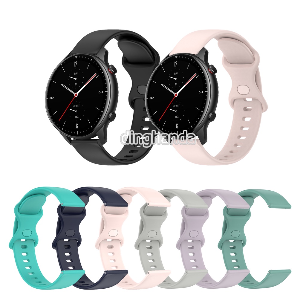 สายนาฬิกาข้อมือซิลิโคน แบบเปลี่ยน สําหรับ Huami Amazfit GTR 42 มม. 47 มม. GTR2 GTR 2e GTR 3 Pro GTR4 mini Balance Bip5 pro