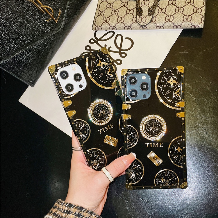 เคสโทรศัพท์มือถือ ลายนาฬิกา พร้อมแหวนขาตั้ง หรูหรา สําหรับ iPhone 15 14 6 6s 7 8 Plus X XS Max XR 11 12 13 Pro Max 12 Mini