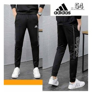 พร้อมส่งเทา M =2‼️ Adidas จาก 1990฿ กางเกงวอร์มขายาว ผู้ชาย Adidas ขาจั้ม joggers pants สำหรับใส่ลำลอง เดินป่า