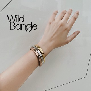 Mina Code Wide bangle กำไลเรียบหน้ากว้าง 6 มิล