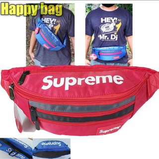 กระเป๋าสะพายข้างและคาดอกสกรีนsupreme//Hb14แถบหน้า