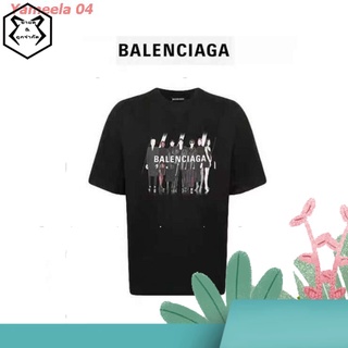 Yameela 04 2022 เสื้อยืด Balenciaga 20SS วงดนตรี คุณภาพเคาน์เตอร์ discount
